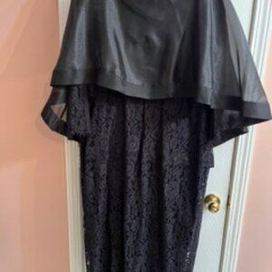 Dress by Dainty Jewells, black lace, sheer cape, size 2XL